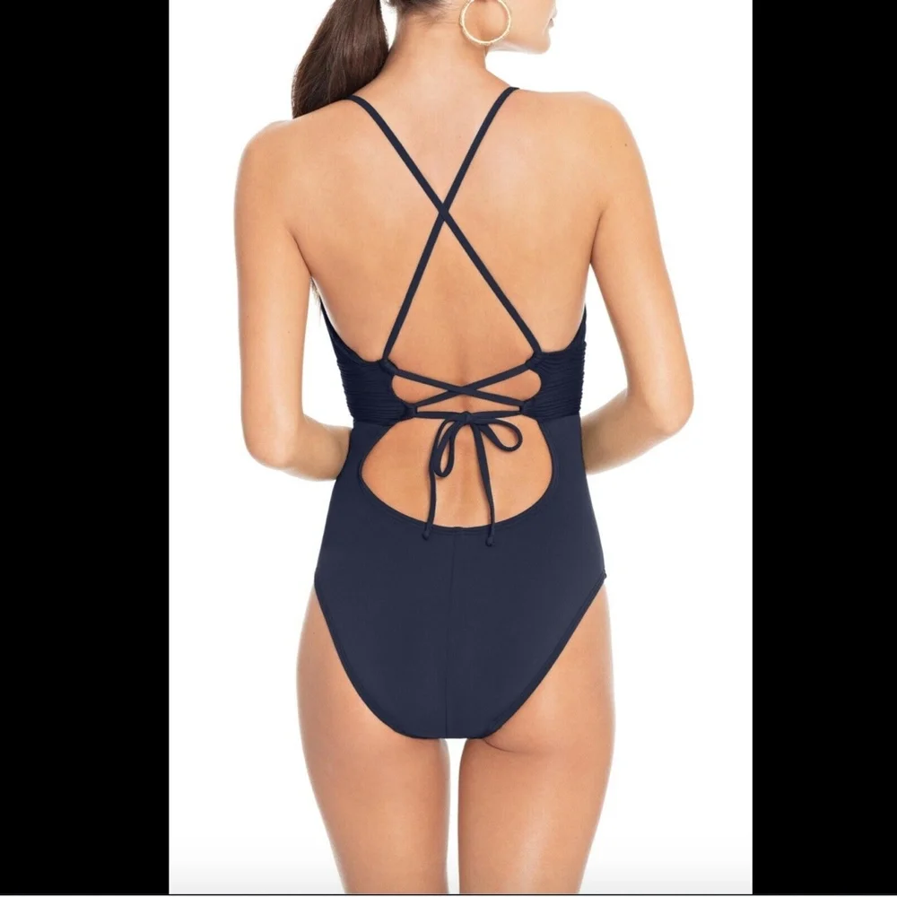 NWT $148‎ Robin Piccone Lily One-Piece Swimsuit